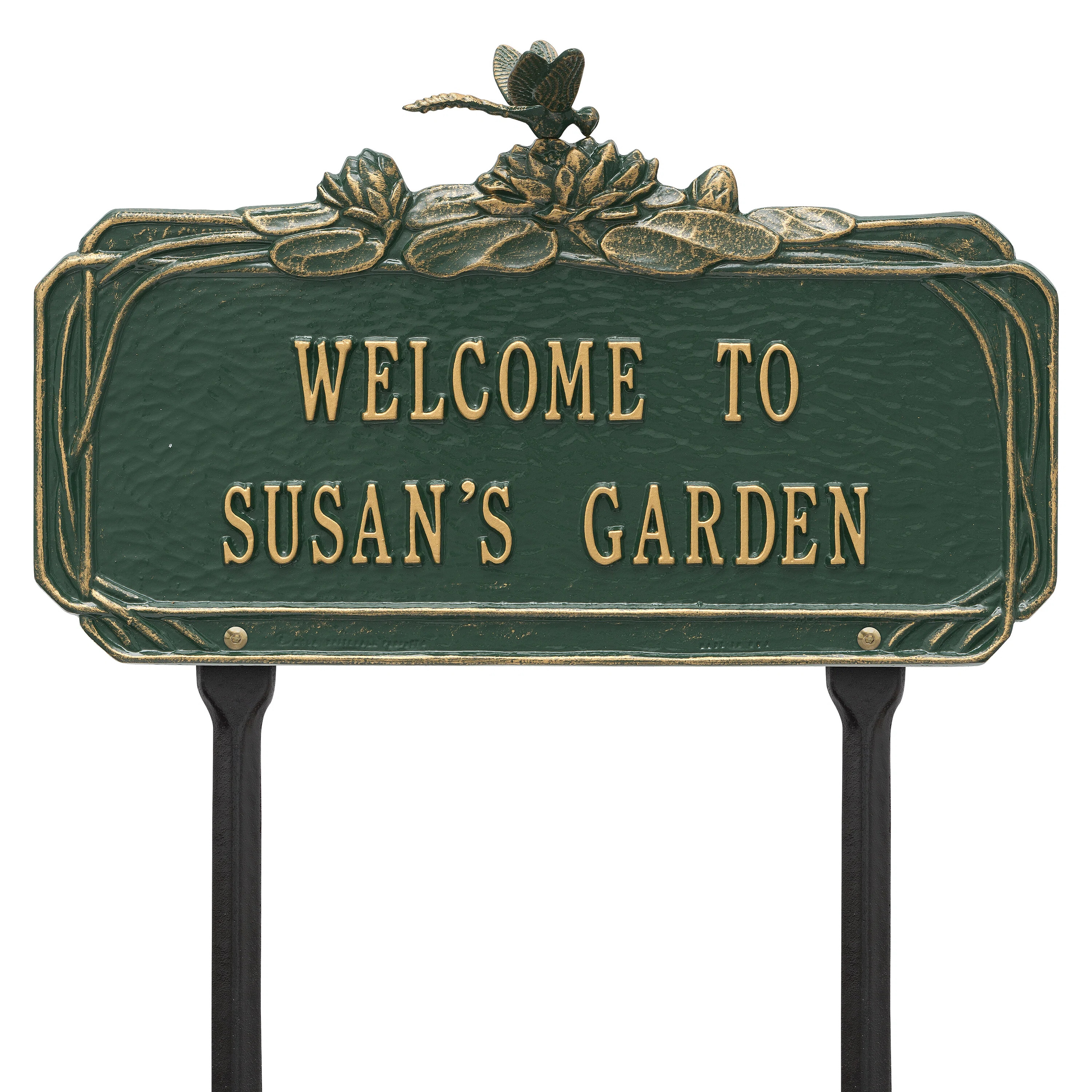 Dragonfly Personalized Garden Sign | Perigold
