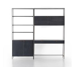 Graham Wall Desk With Drawer & Bookcase (85") | Pottery Barn (US)