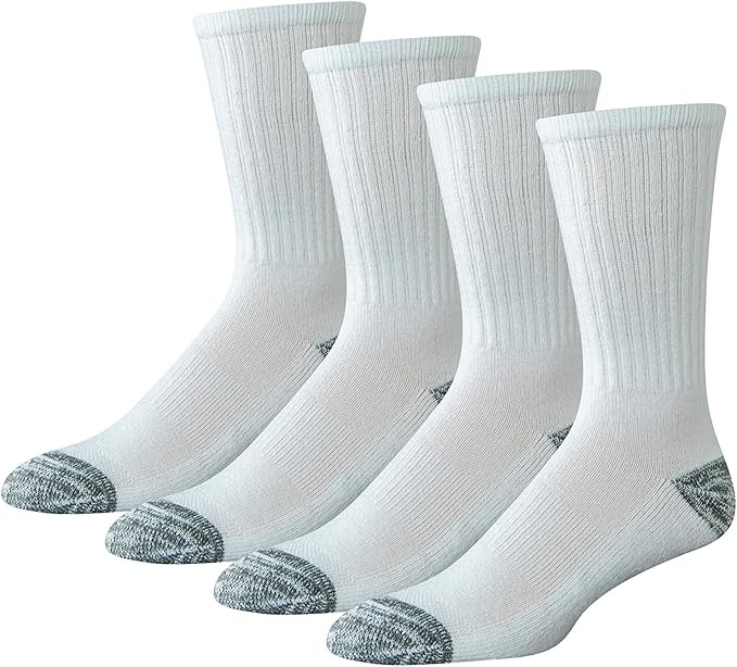 Amazon Essentials mens Cotton Breathable Cushioned Performance Work Crew Sock | Amazon (US)