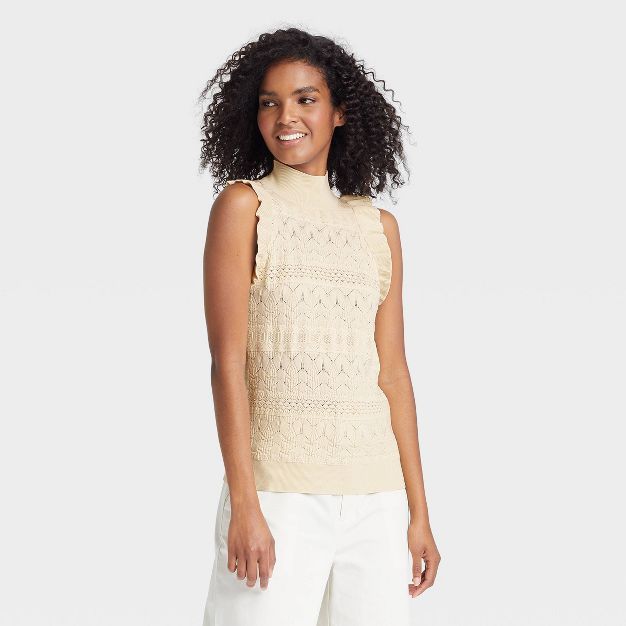 Women's Crochet Halter Neck Sweater Vest - Who What Wear™ | Target