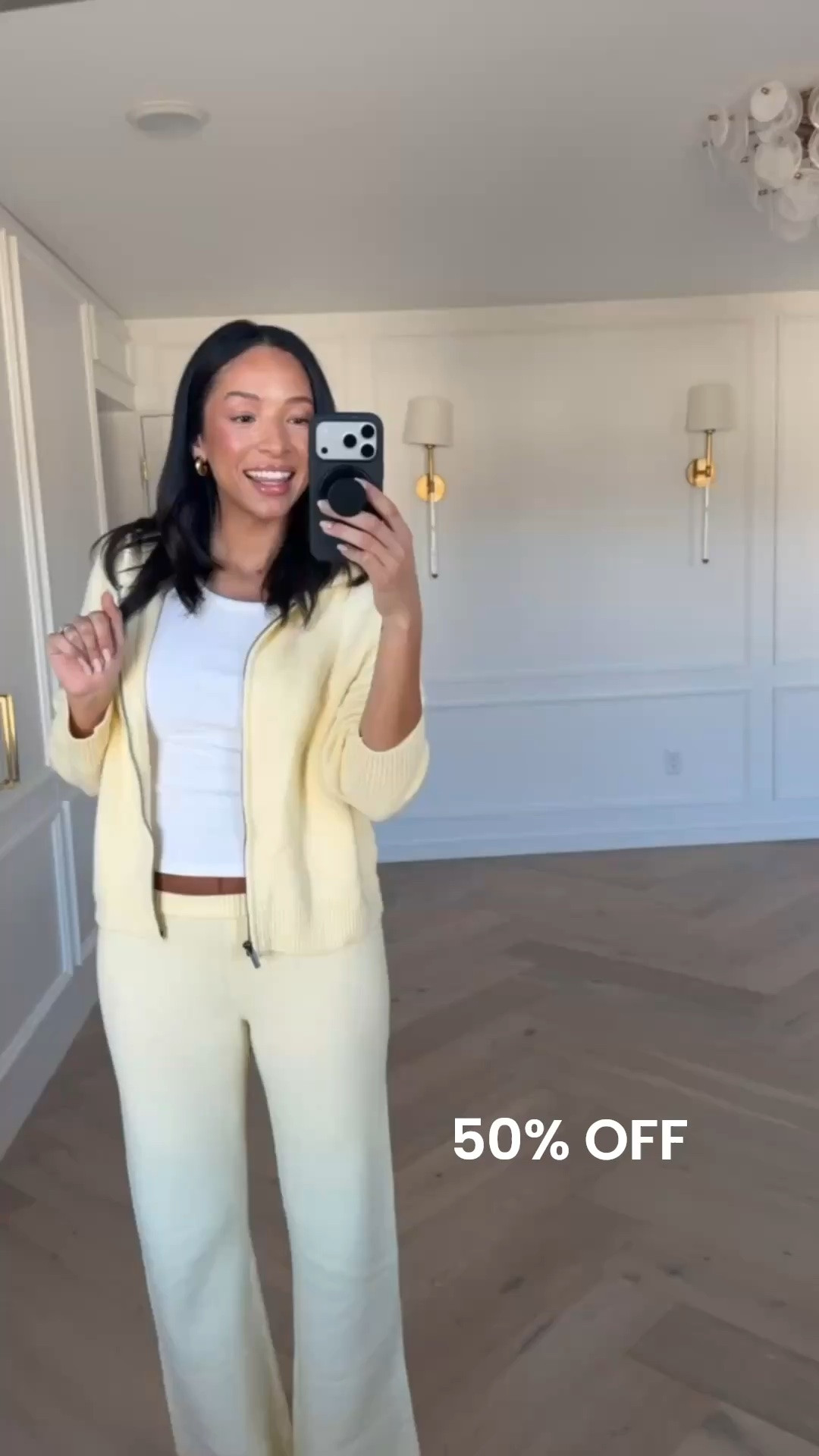 Extra 50% OFF sweater pants!! Wearing size S white tank, size M sweater pants (have an elastic waist) and size L zip up jacket (OOS but I've linked similar) 💛 These pants are so fun, comfortable, and come in other colors too! 

summer outfit, summer fashion, summer style, loungewear, work from home outfit, travel outfit, airport outfit, mom outfit, postpartum outfit, lounge pants, gap sale, sale alert

#LTKSaleAlert #LTKSeasonal
