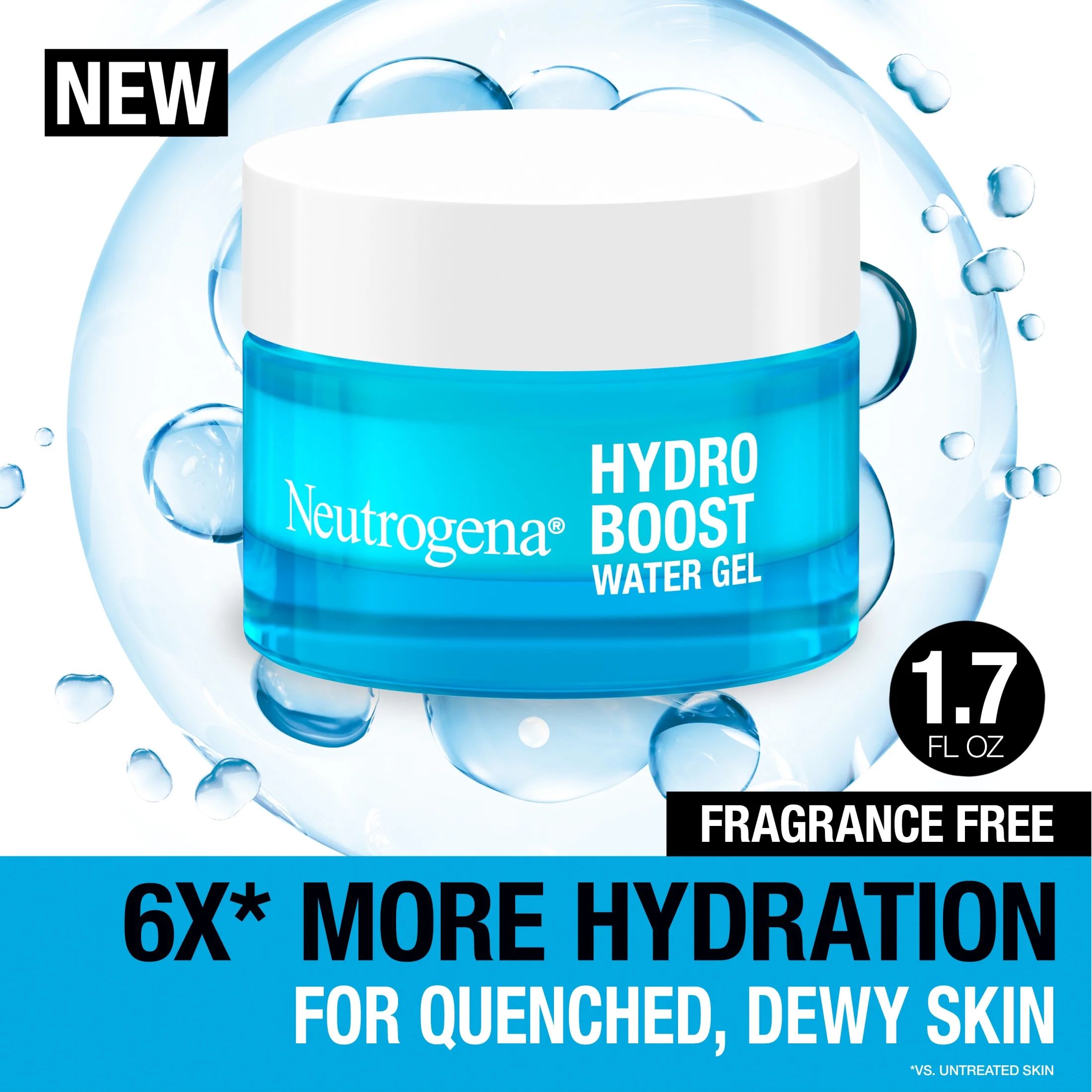 Neutrogena Hydro Boost Water Gel Face Moisturizer with Hyaluronic Acid, Fragrance Free, 1.7 oz - ... | Walmart (US)