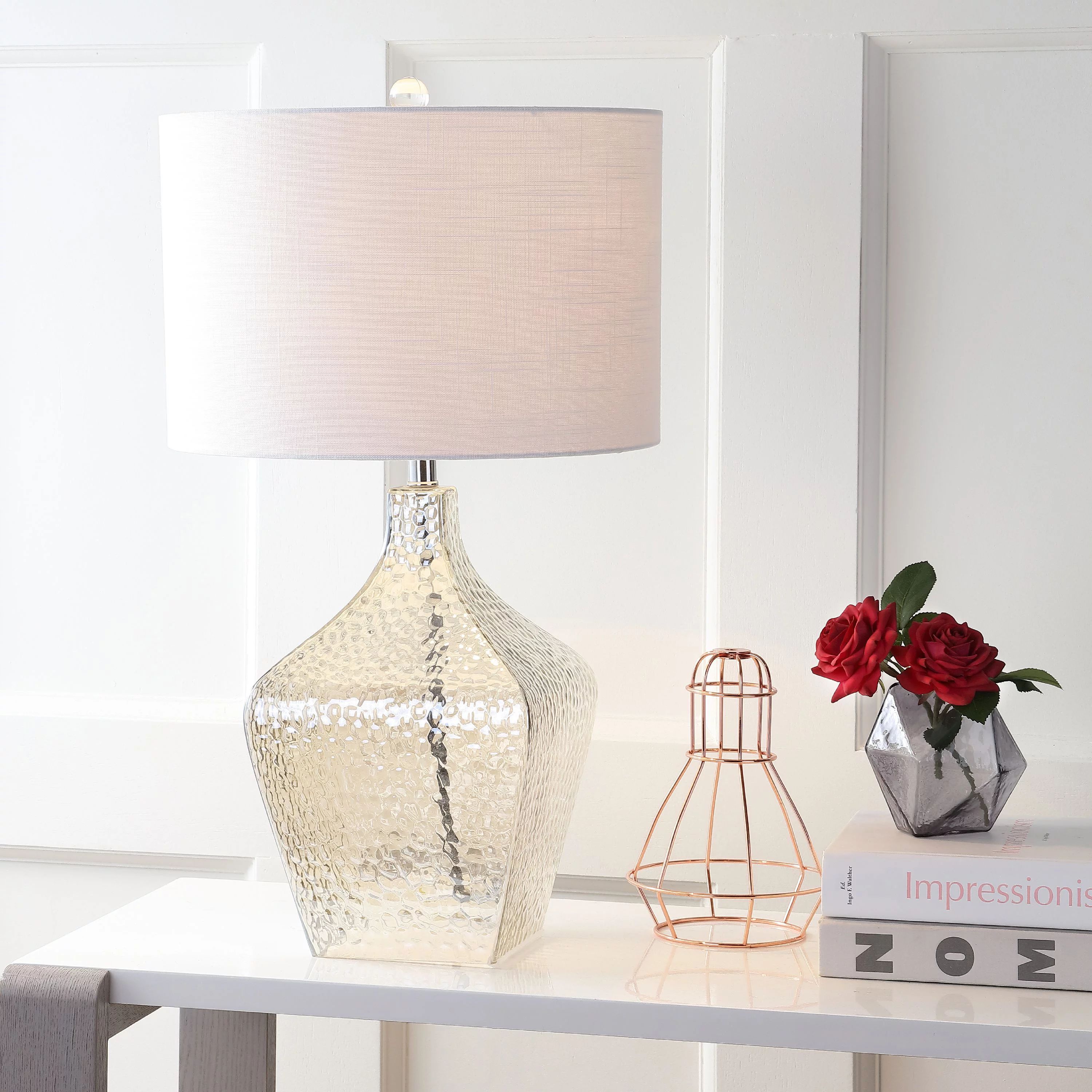 Jane 26" Glass LED Table Lamp, Clear by JONATHAN Y | Walmart (US)