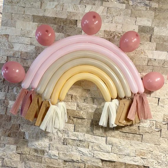 Boho Rainbow Balloon Kit | Boho Birthday Balloons | Muted Colours Balloons | DIY Kit | Party Ball... | Etsy (US)