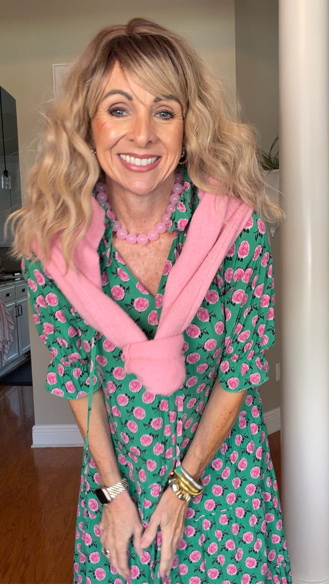 Getting dressed doesn’t have to be complicated, fussy, or expensive. Pay attention to details like a simple necklace, colorful sneaker, and drape a sweater across your shoulders. 
Spring style spring dress 

#LTKOver40 #LTKootd #LTKSaleAlert