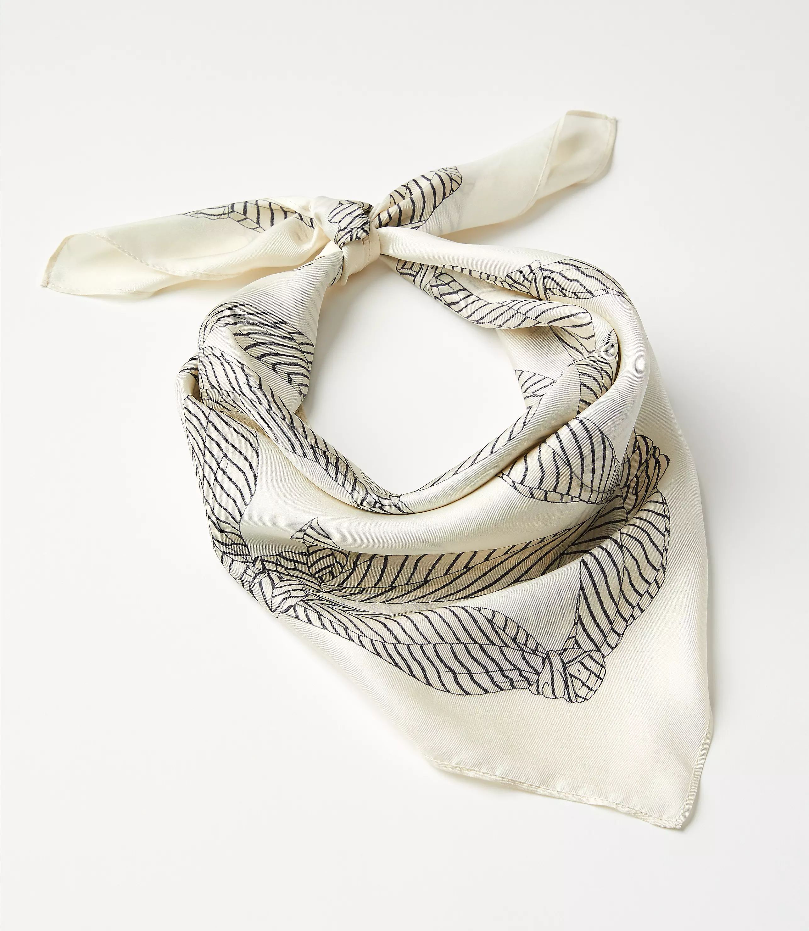 Ribbon Square Silk Scarf | LOFT