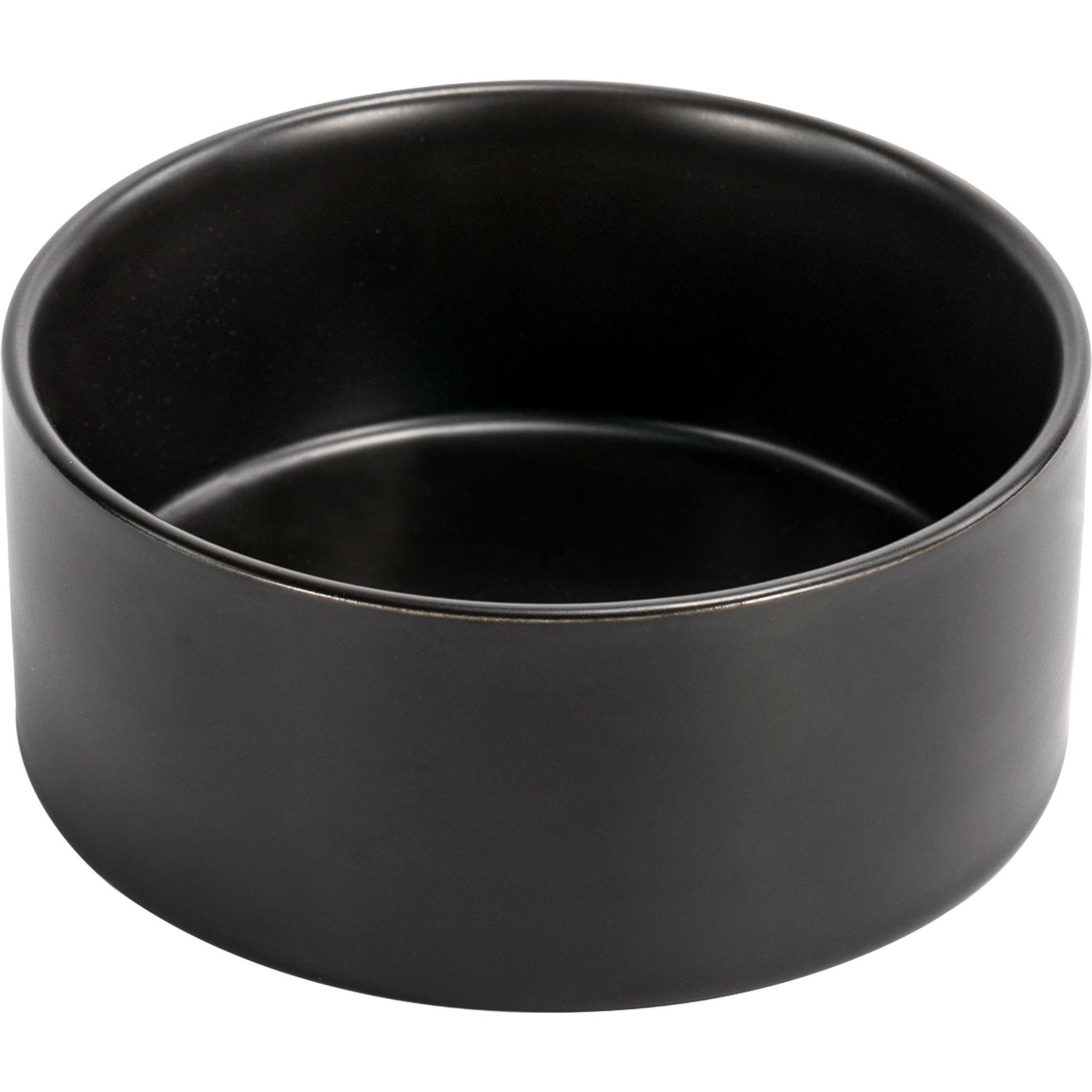SpunkyJunky Modern Cute Ceramic Weighted Dog Bowl, 1 count, Black, 7.6 cup | Chewy
