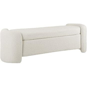 Modway Nebula Boucle Upholstered Storage Bench in Ivory | Amazon (US)