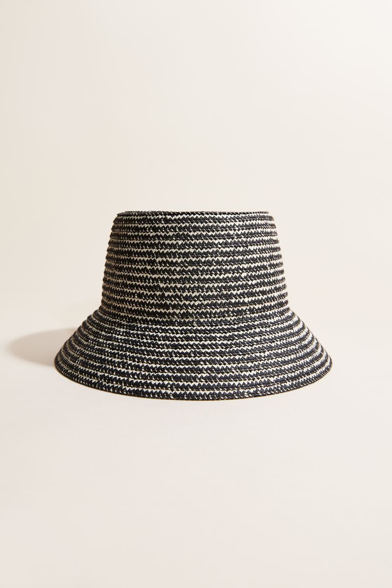 Straw Bucket Hat - Black melange - Ladies | H&M US | H&M (US + CA)