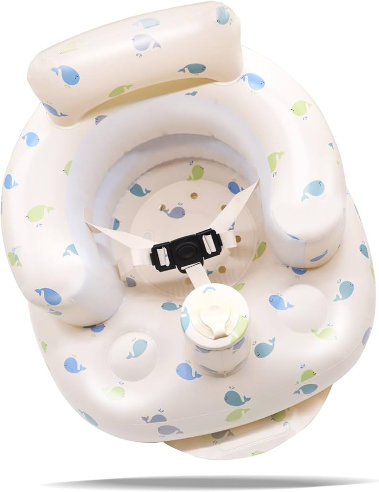 Upgraded AirSwim Baby Inflatable Seat for Babies 3 Months and Up, 3-Point Harness Baby Support Se... | Amazon (US)
