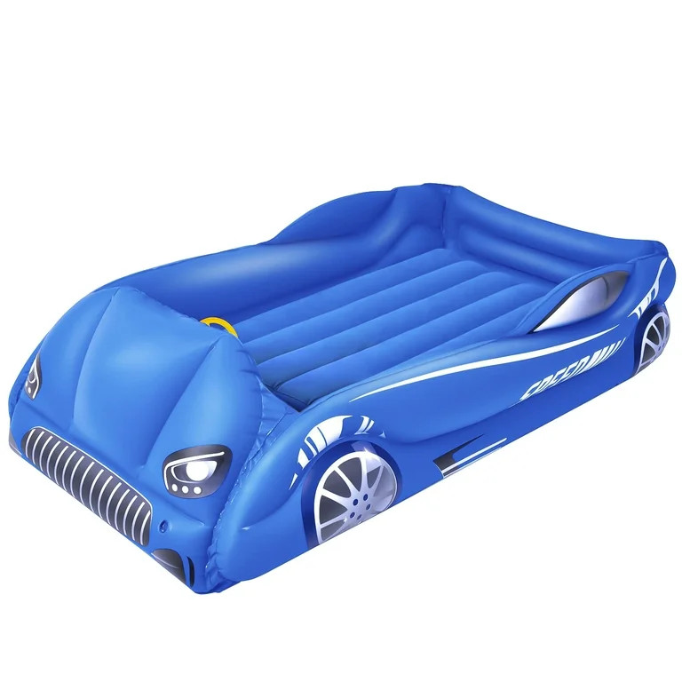 Honeydrill Travel Air Bed Inflatable Air Mattress with Raised Sides, Dark Blue | Walmart (US)