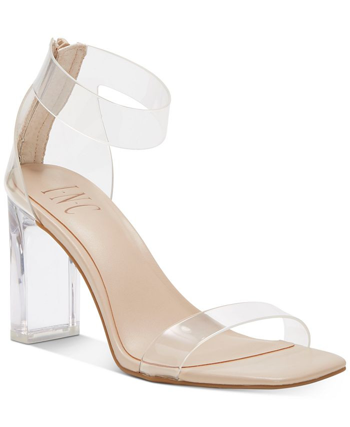INC Women's Makenna Two-Piece Vinyl Dress Sandals, Created for Macy's | Macys (US)
