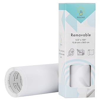 Removable Smart Vinyl, 5.5”x 120” Bulk Roll for Cricut Joy, Adhesive Decal Sheets, White | Amazon (US)