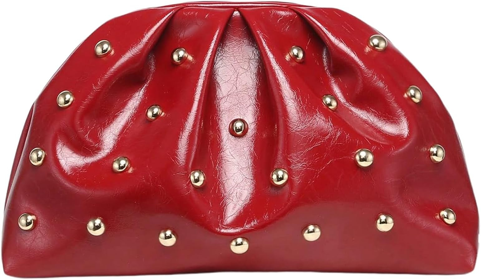 QWINEE Women's Elegant Studded Clutch Bag Magnet Ruched Bags Retro Vintage Evening Handbag | Amazon (US)