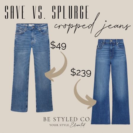 Save vs splurge cropped jeans for summer 

#LTKStyleTip #LTKOver40 #LTKFindsUnder50