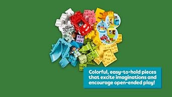 LEGO DUPLO Classic Deluxe Brick Box 10914 Starter Set - Features Storage Box, Bricks, Duplo Figur... | Amazon (US)