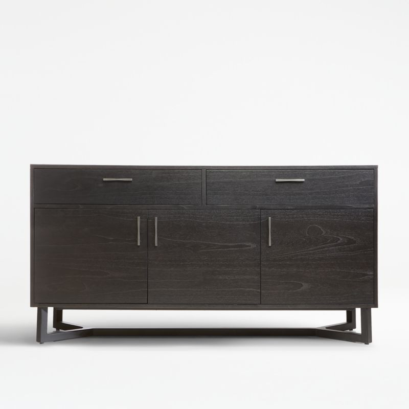 Verge Black Sideboard + Reviews | Crate & Barrel | Crate & Barrel