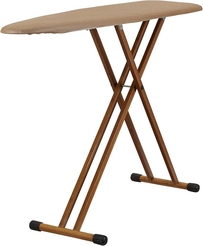 Household Essentials Steel Top Long Ironing Board with Bamboo Legs| Tan Cover | 14" x 54" Iron Su... | Amazon (US)