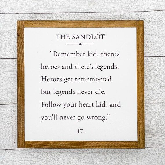 The Sandlot Quote Sign  Farmhouse Style Wood Sign  | Etsy | Etsy (US)