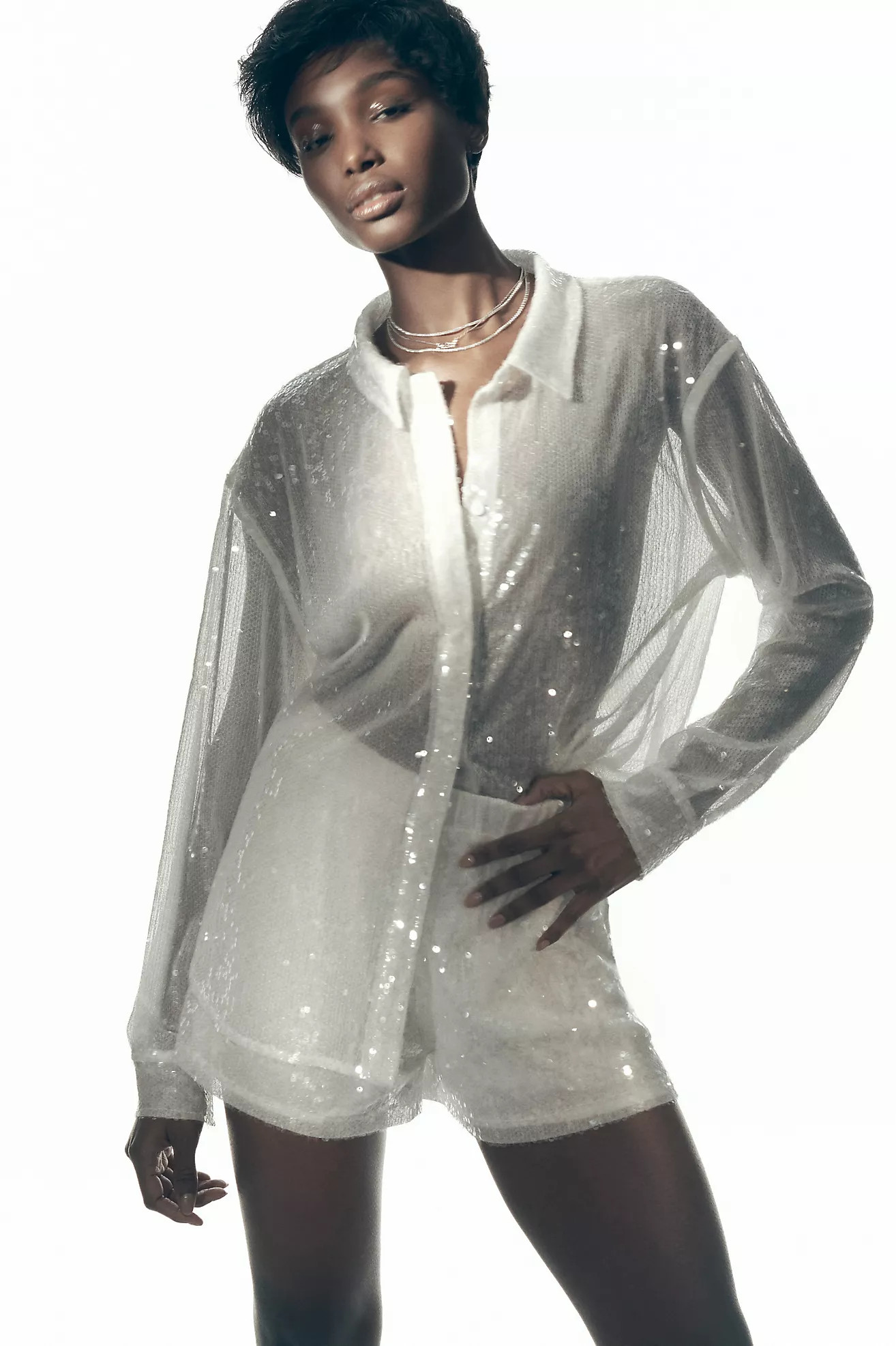 En Elly Sequin Shorts | Anthropologie (US)