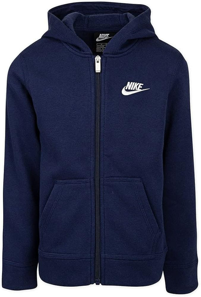 Nike Boy's Club Fleece Full Zip Hoodie (Little Kids) | Amazon (US)