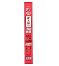 Chomps Grass-Fed and Finished Original Beef Jerky Snack Sticks 10-Pack - Keto, Paleo, Whole30, 10... | Amazon (US)