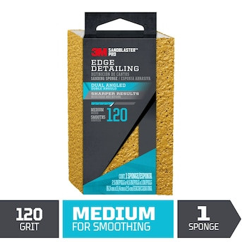 3M SandBlaster Pro Medium 120-Grit Sanding Sponge 2.5-in x 4.5-in | Lowe's