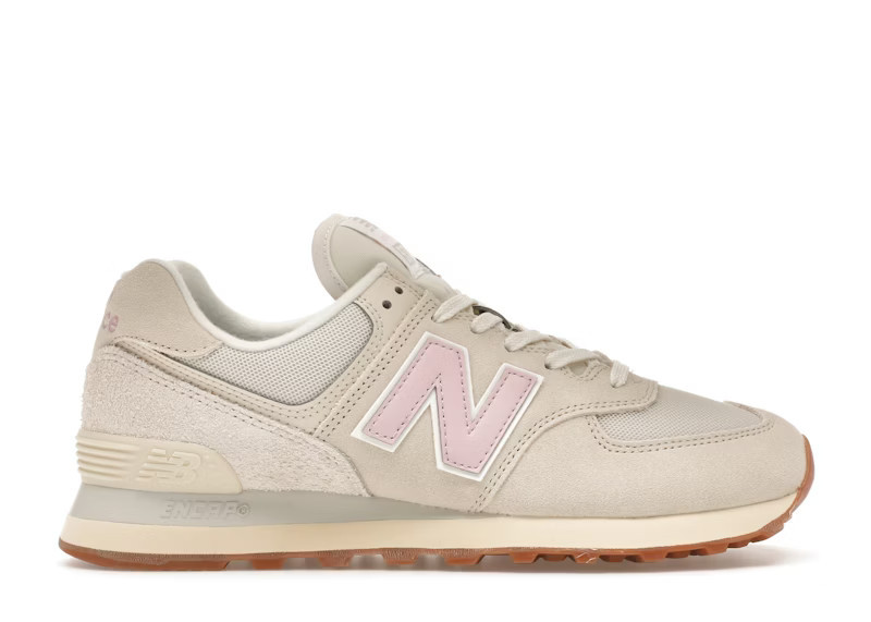 New Balance 574 Gum (Women's) Sneakers in Linen/Century Pink/Sea Salt | StockX