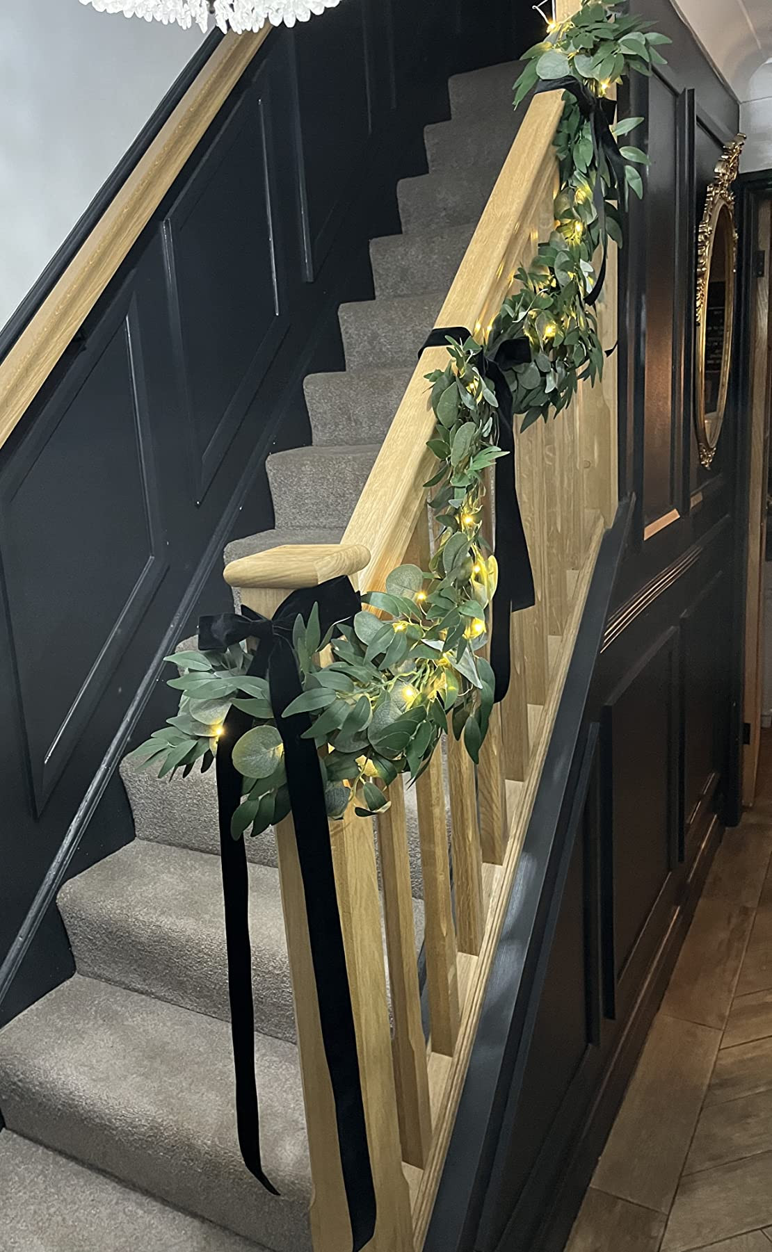 Cekene 2 Pcs 6.5 Ft Artificial Eucalyptus Garland with Willow Leaves Fake Hanging Greenery Vines ... | Amazon (UK)