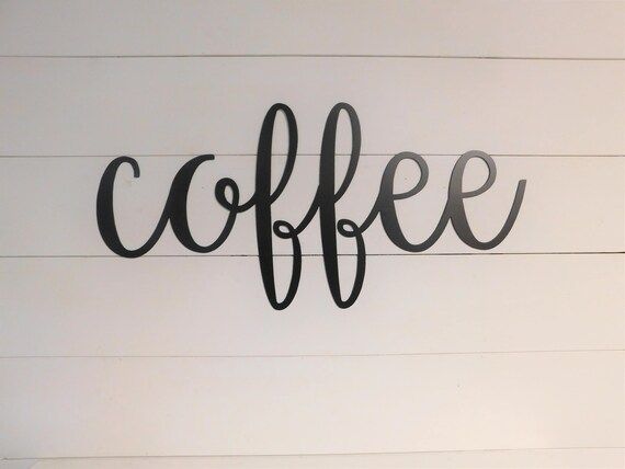 Coffee Sign, Metal Coffee Sign, Rustic Word Art Sign, Coffee Bar Decor, Coffee Gift | Etsy (US)