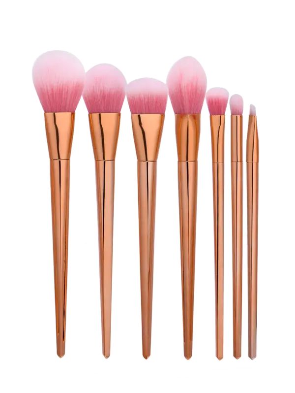 7Pcs Cone Shaped Nylon Mini Makeup Brushes Set | Rosegal US