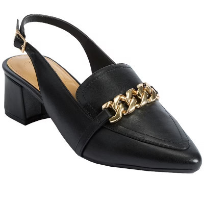 Comfortview The Oaklyn Sling Back - 8 1/2 M, Black (Wide Widths Available) | Target