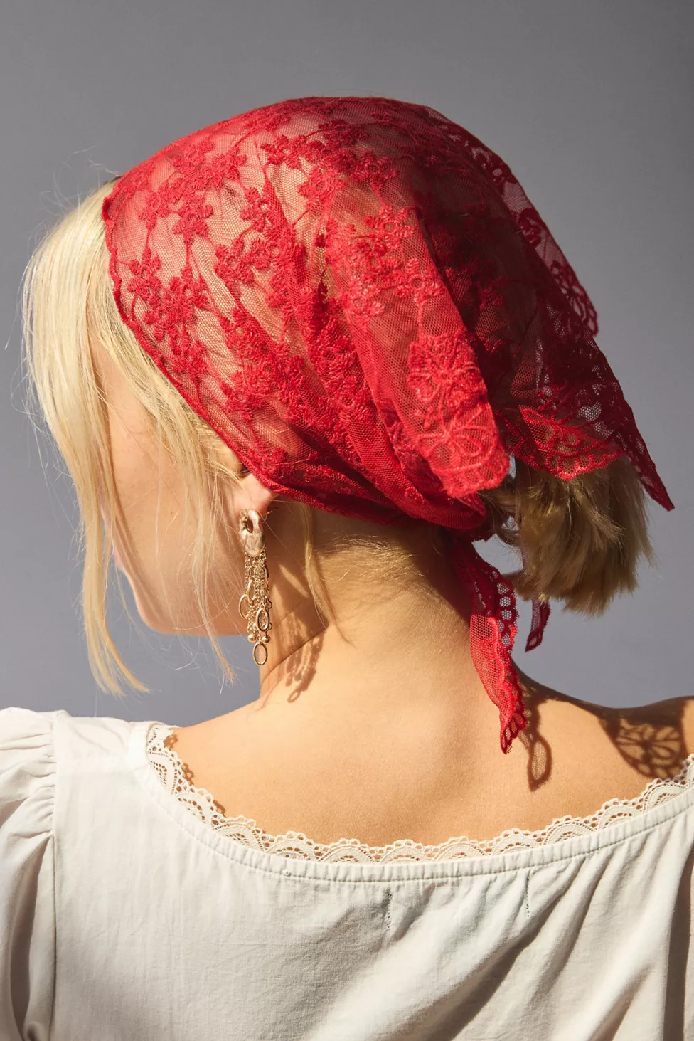 Soft Lace Headscarf | Urban Outfitters (US and RoW)