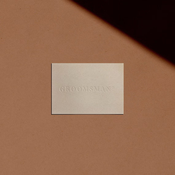Groomsman Proposal Card  Letterpressed  Minimal  Simple  | Etsy | Etsy (US)