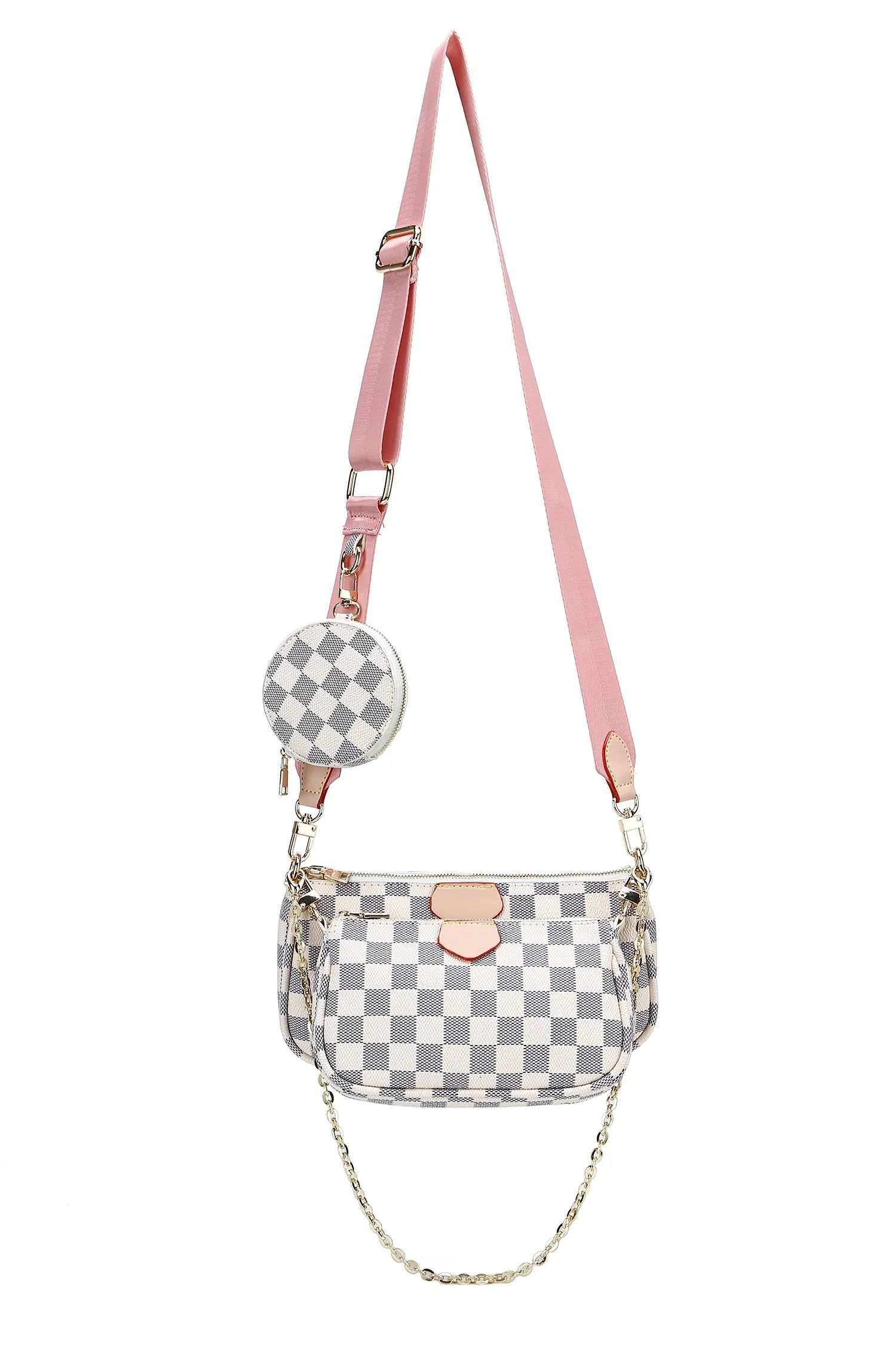RICHPORTS Checkered Ladies Leather Shoulder Bag and Wallet Crossbody bag Ladies Handbags Casual H... | Walmart (US)