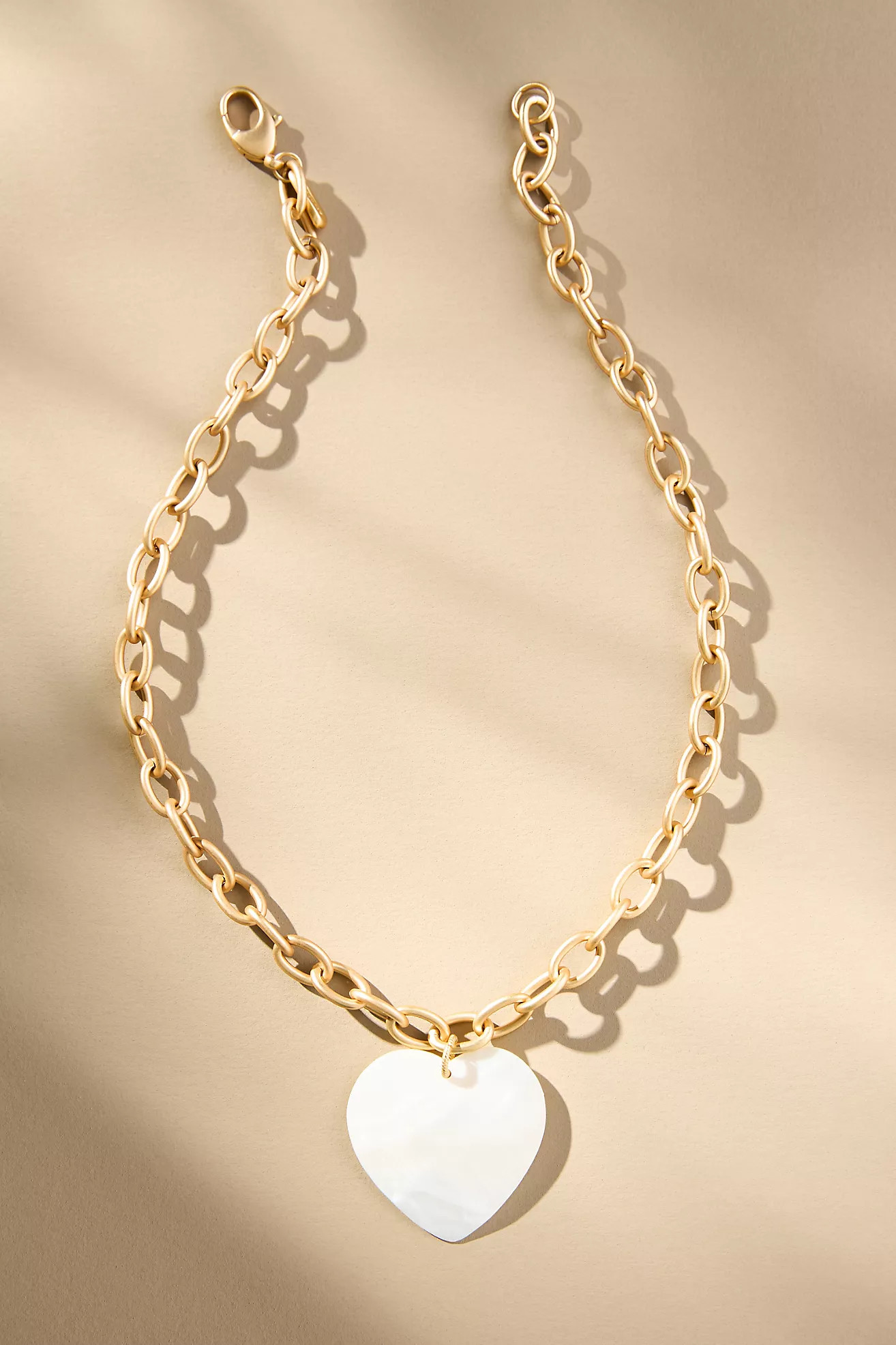 Logan Tay Jumbo Mother-of-Pearl Heart Pendant Necklace | Anthropologie (US)