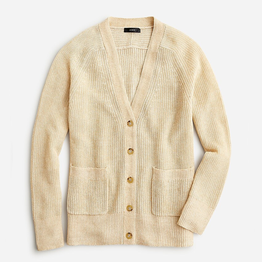 Relaxed cotton-linen cardigan sweater | J. Crew US