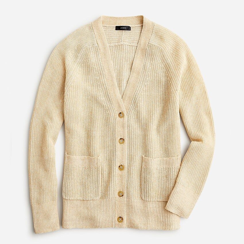 Relaxed cotton-linen cardigan sweater | J.Crew US