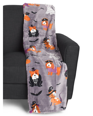 Oversized Halloween Pets Throw | TJ Maxx