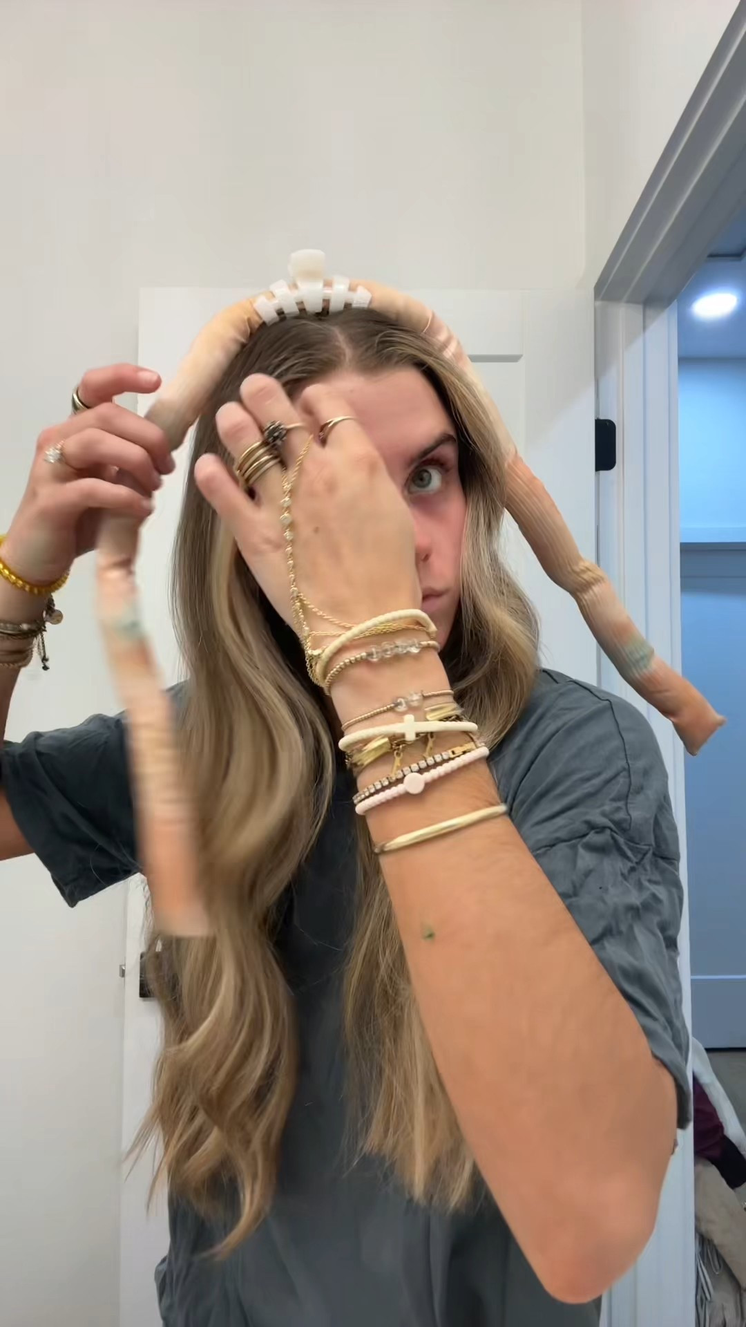 Kitsch Satin Heatless Curling Set - Heatless Hair Curlers to Sleep in - Heatless Curls Overnight - Heatless Curling Rod - No Heat Curls Overnight - Overnight Blowout Rods - Soft Hair Rollers. My greatest hair hack has got to be sleeping in a hair ribbon. This is what gives me my heatless hair curls. These curls are always bouncy, voluminous, shiny, and perfection that require absolutely zero heat, saving my hair on necessary, heat damage while still getting those desirable curls. I have lots of tutorials on how I put them in my hair saved my TikTok and Instagram @sloanevosen. TUTORIAL: https://www.tiktok.com/t/ZP8Y6b72q/ #hair #heatlesscurls #heatlesshair #heatlesswaves #hairstyles #hairhack #hairhealth #heatlesshairstyles #hairroutine #hairribbon #heatlesshaircurler 

#LTKFindsUnder50 #LTKSaleAlert #LTKBeauty