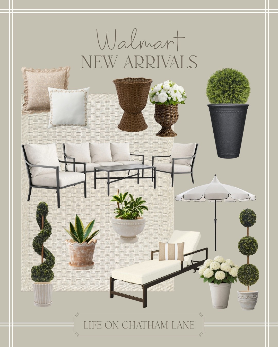 Walmart new arrivals for spring!  My Texas House outdoor seating, lounge chairs, planters, and faux topiaries. So gorgeous, affordable, and already selling fast! 

#LTKSeasonal #LTKFindsUnder50 #LTKHome