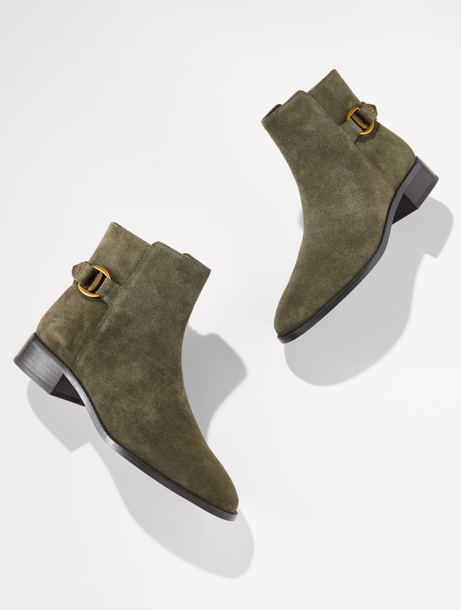 Tish Link Suede Ankle Boots - Light Toffee - 11M Talbots | Talbots