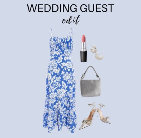 Blue floral and silver wedding guest outfit 

#LTKwedding #LTKbeauty #LTKeurope