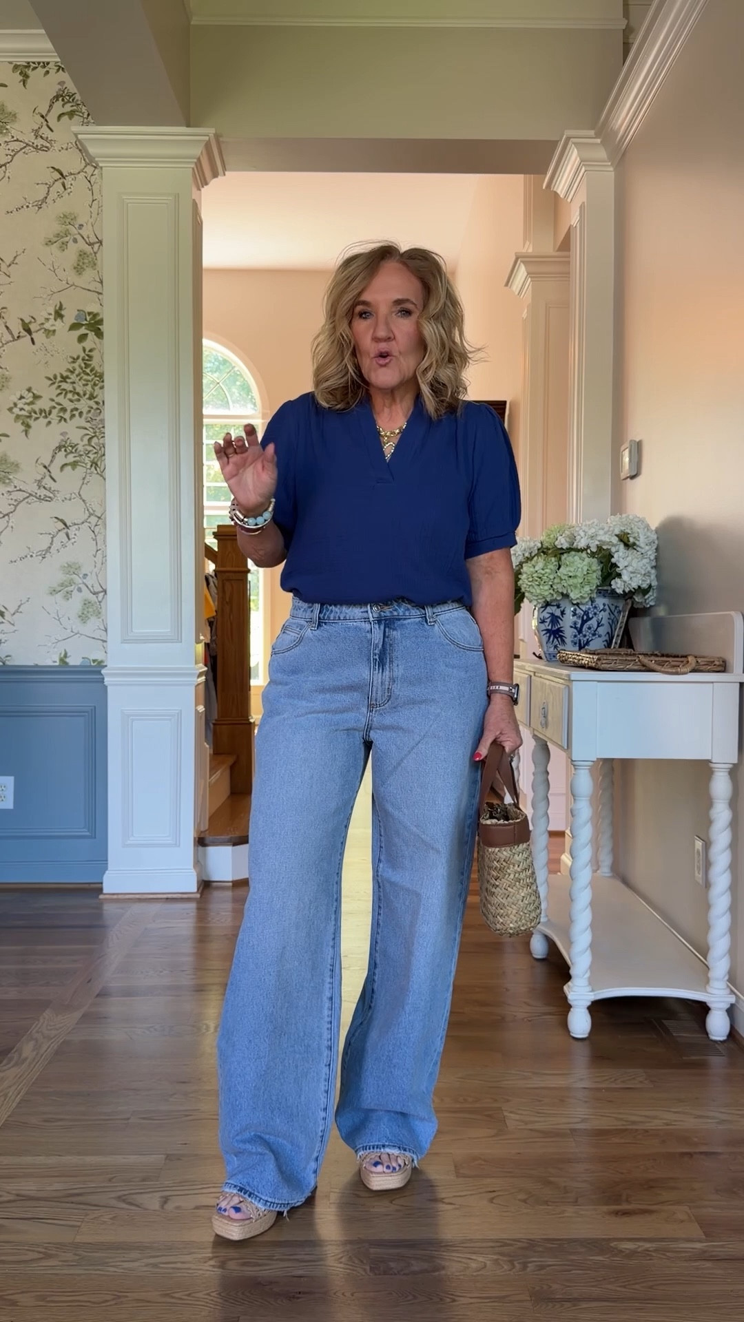  Avara 15% off code NANETTE15

Most items are true to size, I’m wearing a medium, 8, 29 in all except the following recommendations:
Red jeans definitely size up. I orders an 8/29 and they are too tight. Next size up would be better
Tammy gauze top I sized down to a small for a more tailored look. Medium would have been a bit more relaxed.
The Seychelles sandals are very comfortable. Cushioned footbed, so pretty with dresses or jeans. If in-between, size down.
20% off Allie & Bess jewelry code NANETTE20

Spring outfits 2026 Memorial Day outfit summer casual colored jeans

#LTKTravel #LTKOver40 #LTKMothersDay

 