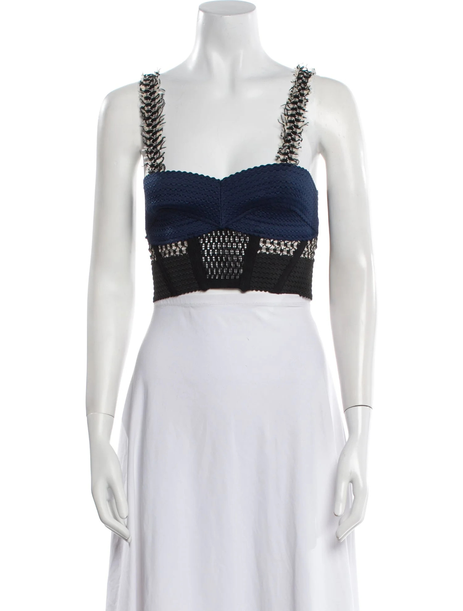 Square Neckline Sleeveless Crop Top | The RealReal