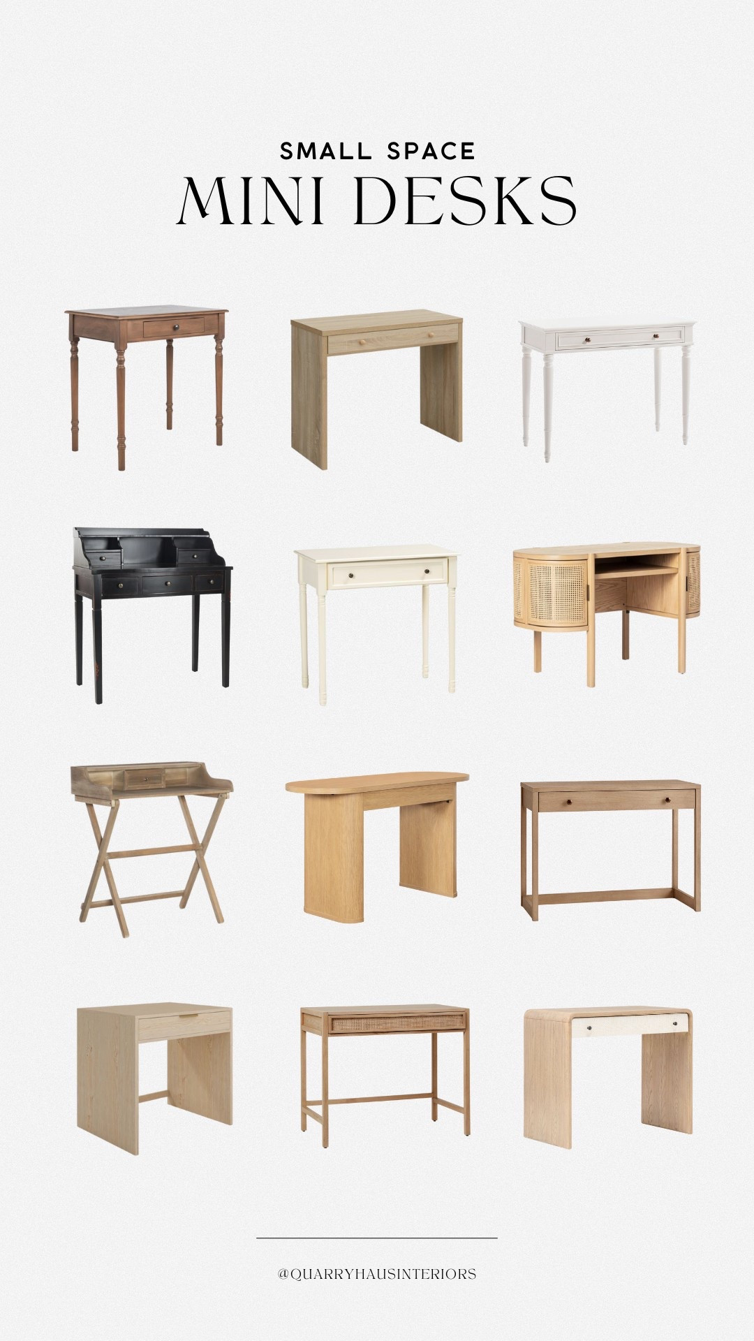 Mini desks are the perfect option for incorporating a work or study area into small space living! Shop some of my favorite options in various styles and price points, including budget friendly picks starting at $74!

#LTKFindsUnder100 #LTKHome