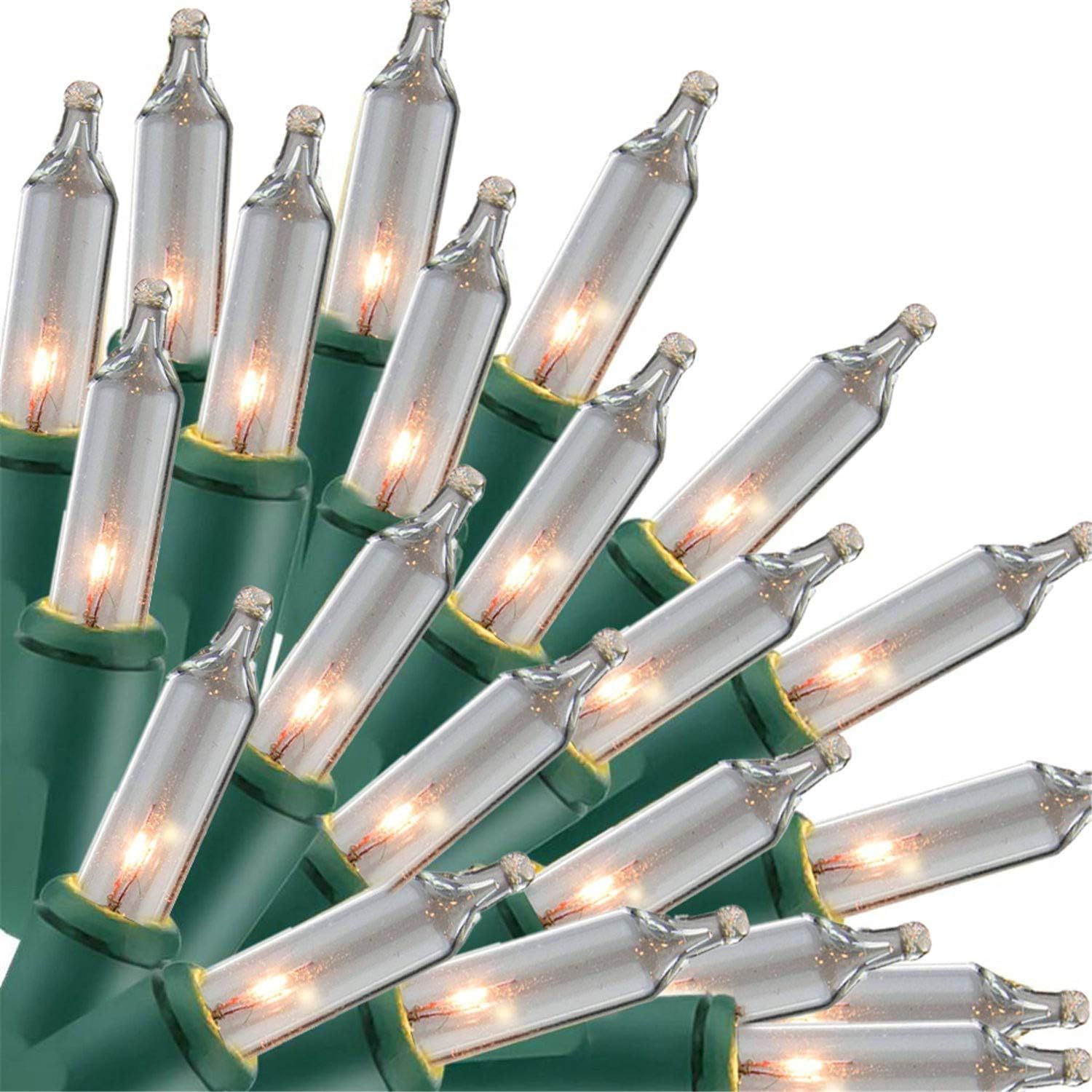 Christmas Lights, 150 Lights Incandescent Mini Clear String Light, 120V UL Certified Xmas Warm Tr... | Amazon (US)