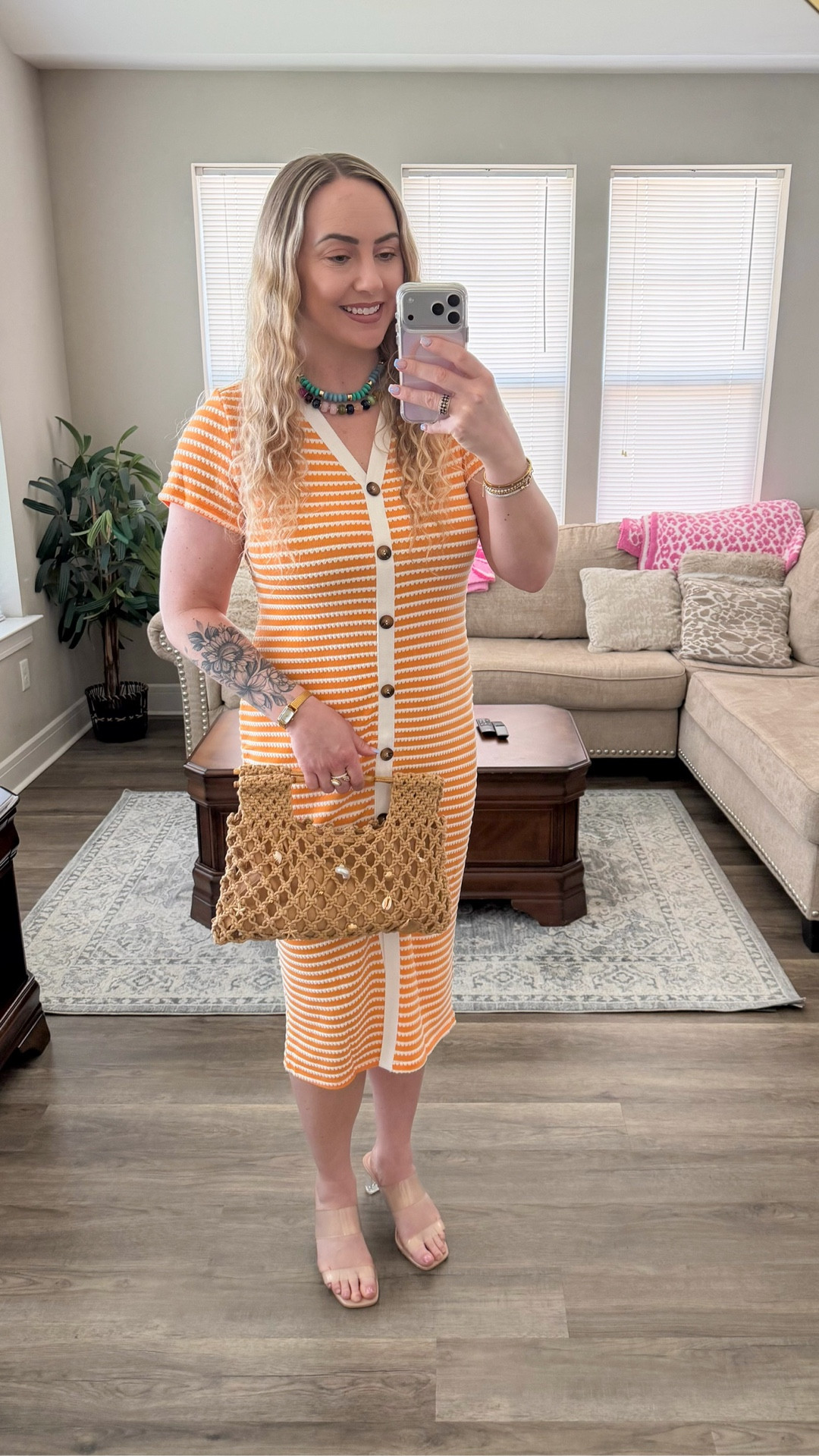 Day 5 of my Amazon spring dress series and this one is giving sunshine energy ☀️🍊The striped detail + button front makes it feel a little more elevated while still being super comfortable and easy to wear. It’s lightweight, flattering, and one of those pieces you can throw on and instantly look put together.

Perfect for: brunch, vacation, errands, casual date nights, or everyday spring outfits

Styled it with clear heels + a fun bag for that effortless, polished look ✨

#springdress #outfitinspiration #ootd #springoutfit #amazonfashionfinds



#LTKSeasonal #LTKootd #LTKTall