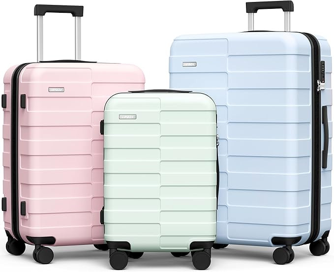 Luggage Sets 3 Piece (3-YEARS VIP SERVICE) Hardside Expandable Ultra Durable 100% PC Lightweight ... | Amazon (US)