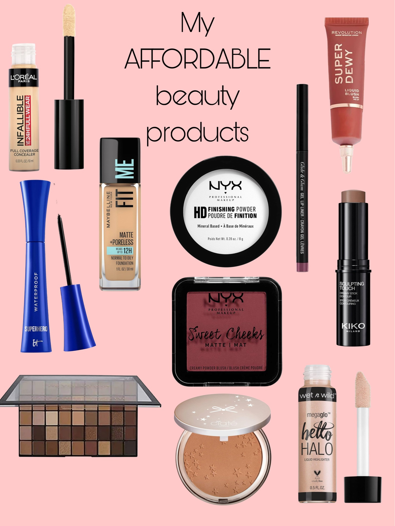 Adorable beauty products all apart of my makeup routine! Had to replace the eyeshadow palette to a similar one, the one I use has been discontinued 

#LTKFindsUnder50 #LTKBeauty